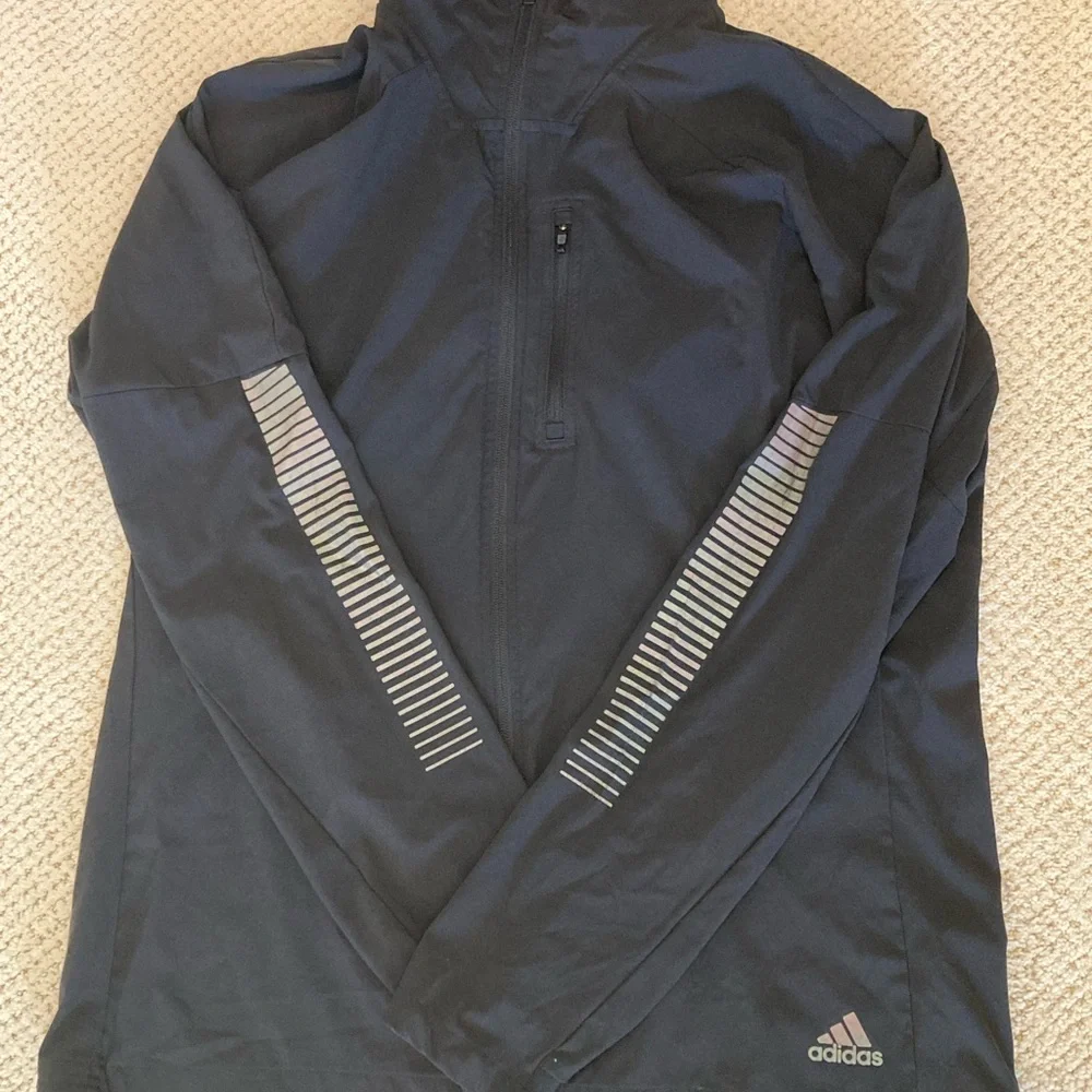 Adidas Running Black Windbreaker Jacket, Size Large - Picture 4 of 7